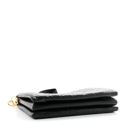 Louis Vuitton Lambskin Embossed Monogram Coussin MM Bag Black 1977732