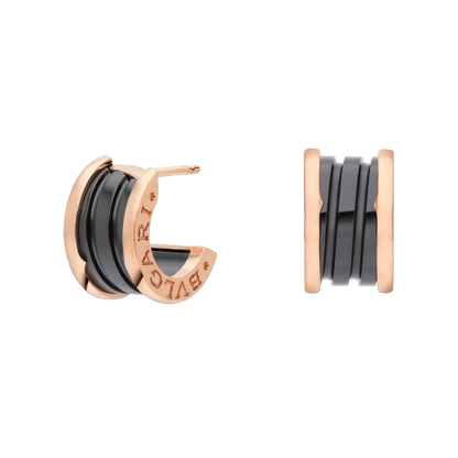 18K Rose Gold Black Ceramic B.zero1 Earrings