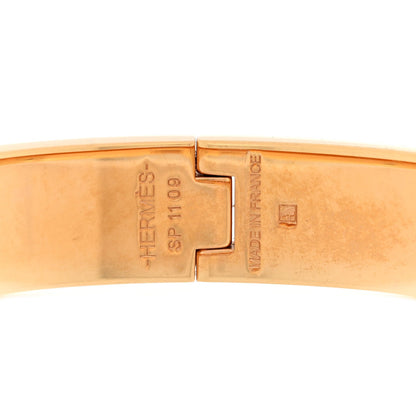 Hermes Enamel Narrow Clic Clac H Bracelet GM White