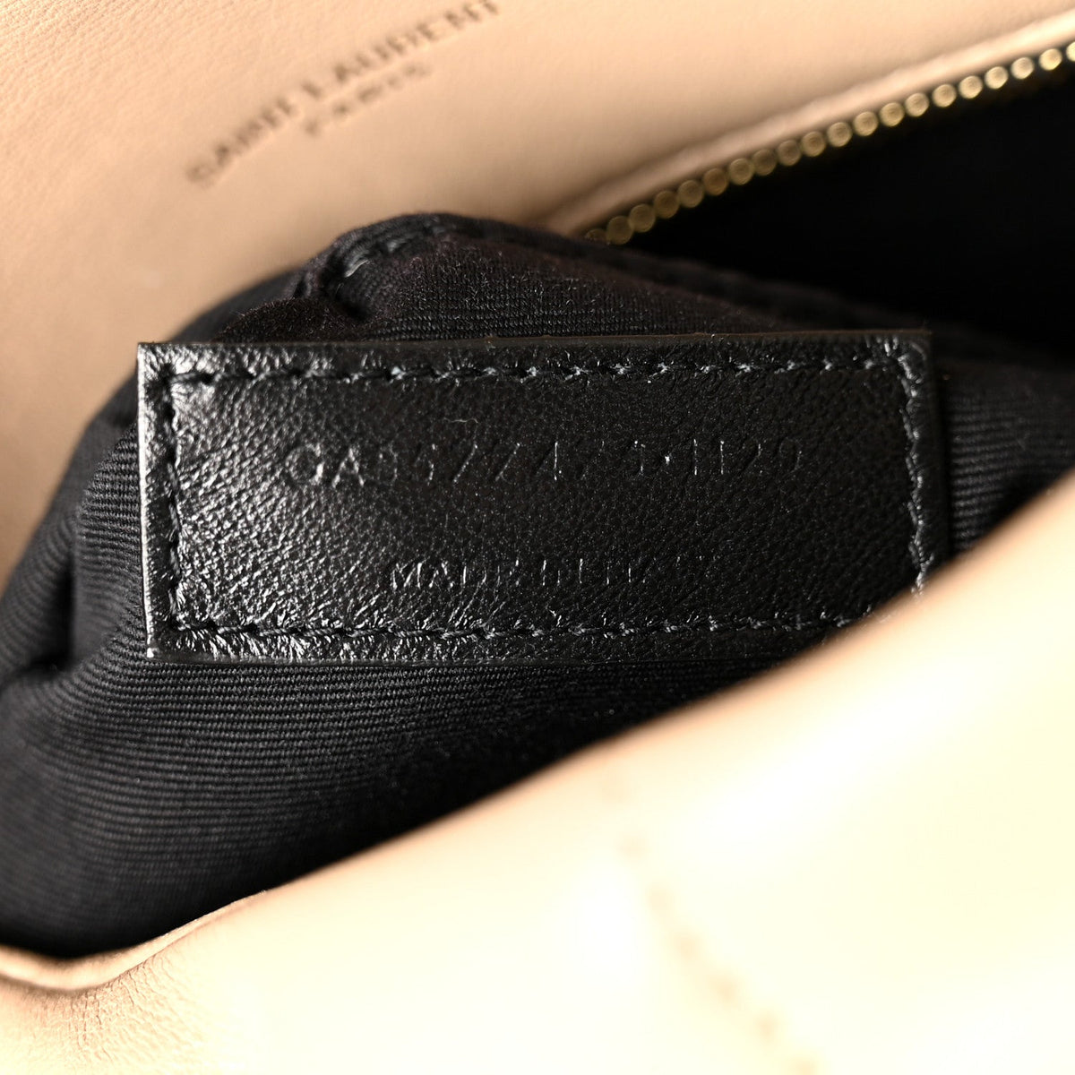 Saint Laurent Lambskin Quilted Small Loulou Puffer Chain Bag Dark Beige