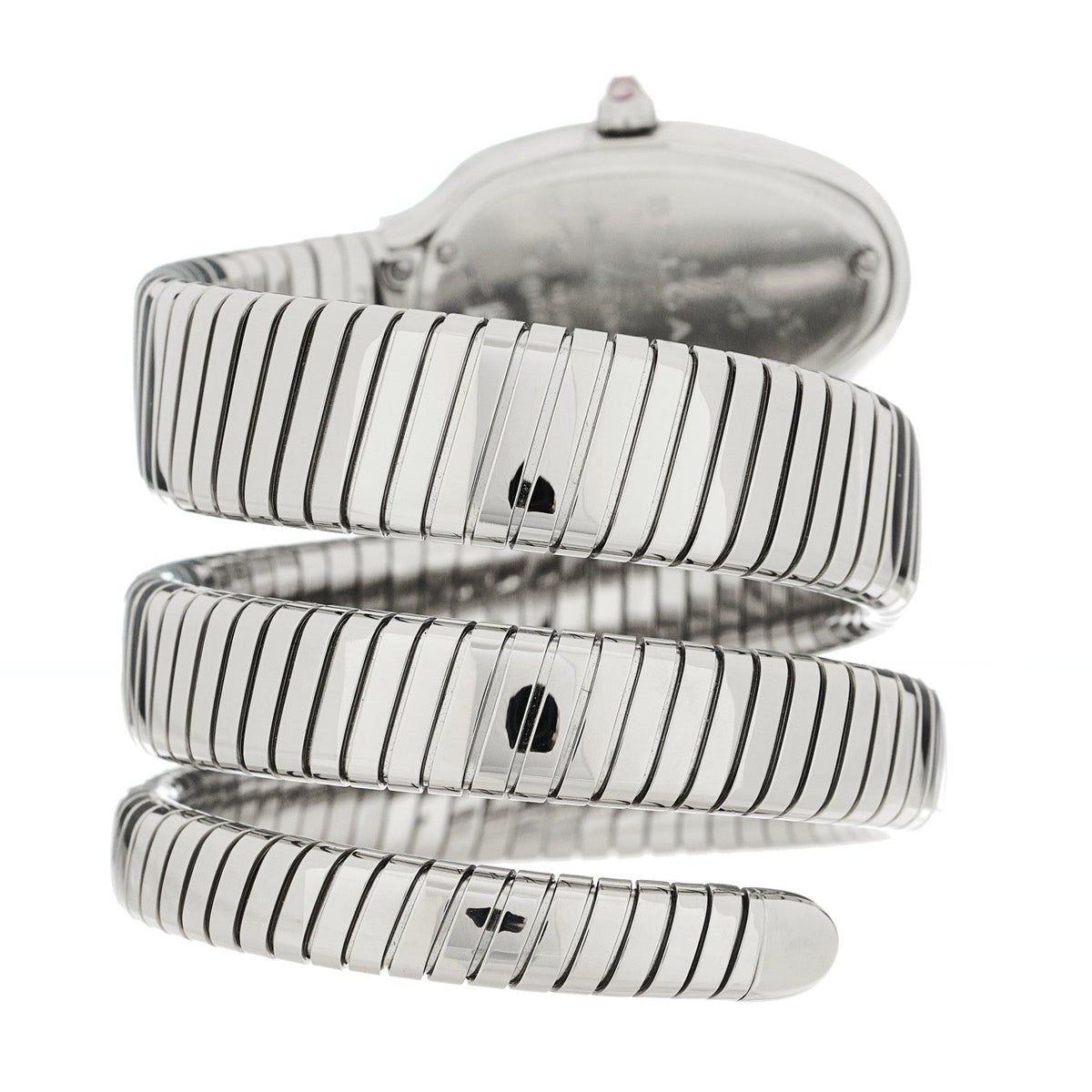 Bulgari Stainless Steel 35mm Serpenti Tubogas Double Spiral Quartz Watch