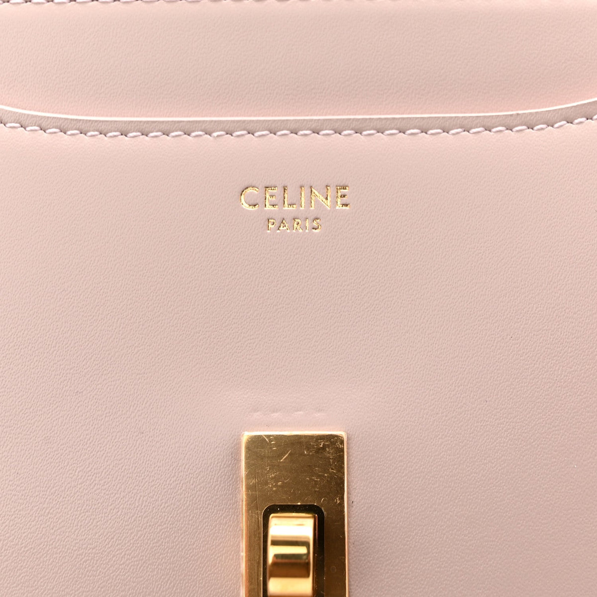 Celine Satinated Calfskin Mini 16 Top Handle Bag Bleached Pink
