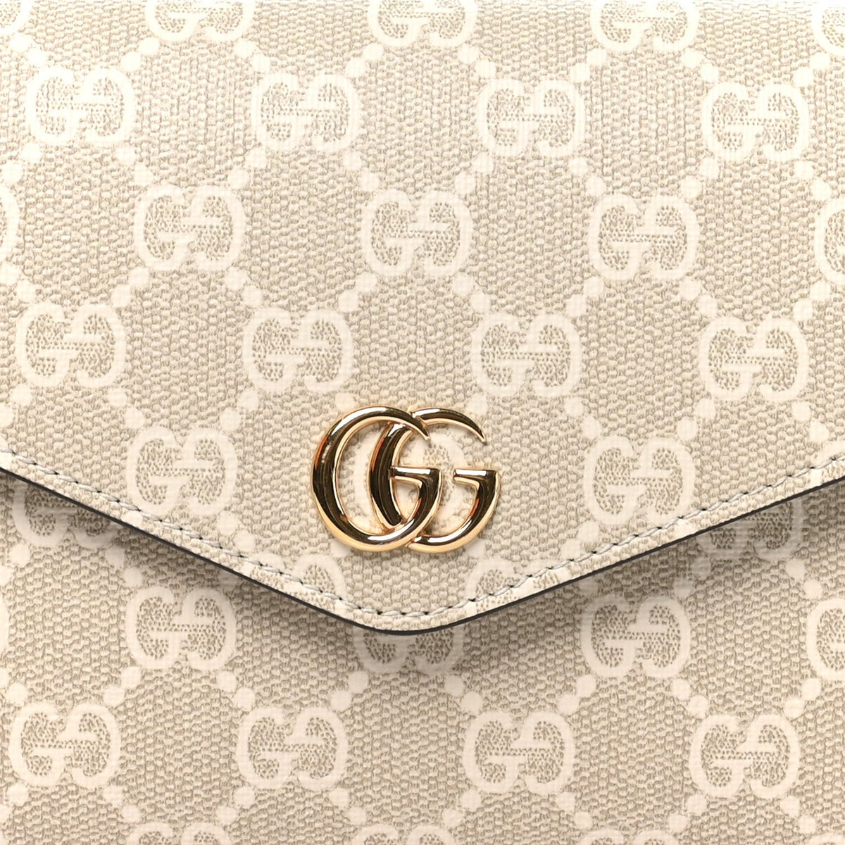 Gucci GG Supreme Calfskin Mini Ophidia Shoulder Bag Beige White