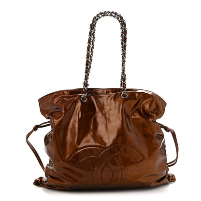 Chanel Patent Bonbons Shopper Tote Bronze 1982111
