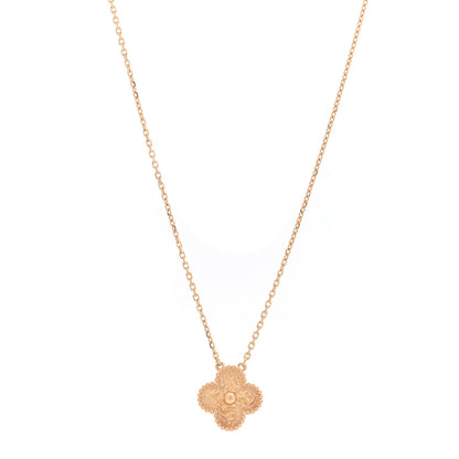 Van Cleef & Arpels 18K Rose Gold Vintage Alhambra Pendant Necklace