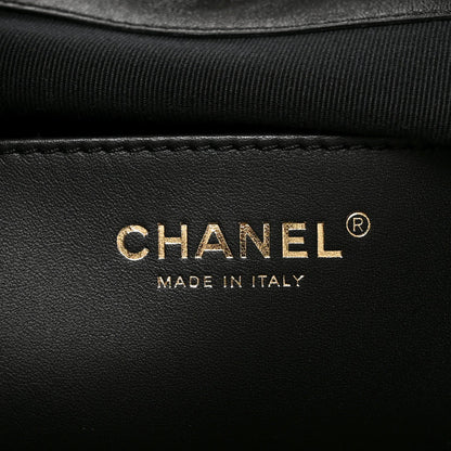 Chanel Suede Calfskin Lambskin Quilted Maxi Hobo Black