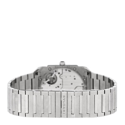 Bulgari Stainless Steel 40mm Octo Finissimo Automatic Watch Silver