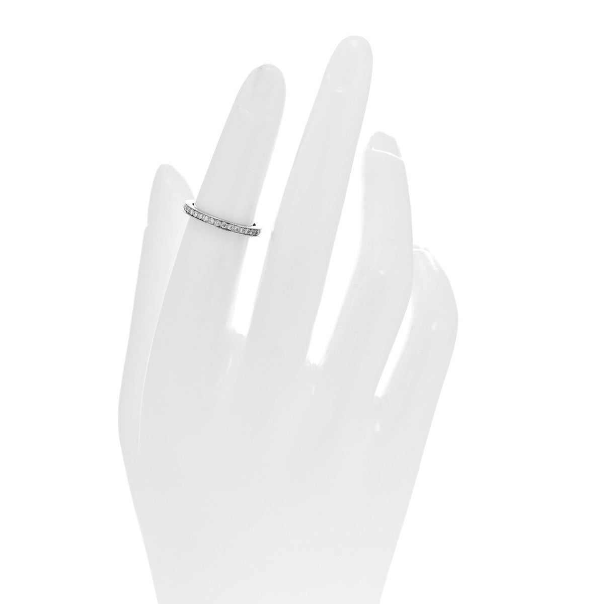 Van Cleef & Arpels Platinum Diamond 2.1mm Romance Wedding Band Ring 47