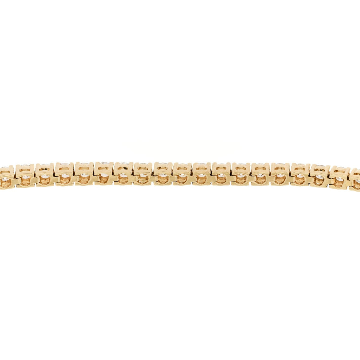 Parker & West 14K Yellow Gold Diamond 6.45ctw Tennis Bracelet
