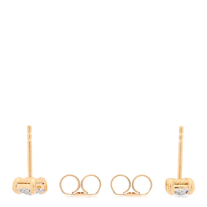 David Yurman 18K Yellow Gold Diamond 11mm Chatelaine Pave Stud Earrings