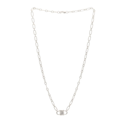Tiffany Sterling Silver 1837 Double Lock Necklace