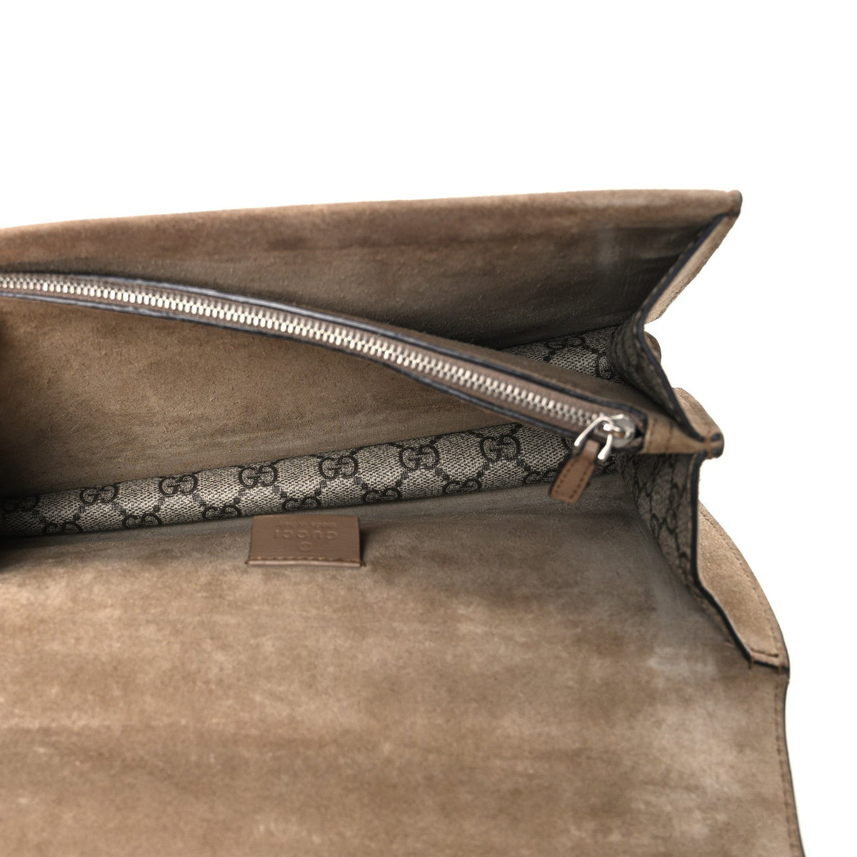Gucci GG Supreme Monogram Small Dionysus Shoulder Bag Taupe
