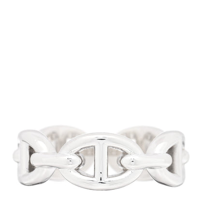 Hermes Sterling Silver PM Chaine d'Ancre Enchainee Band Ring 52 6