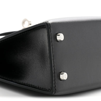 Hermès Box Calfskin Mini Kelly Sellier 20 Black