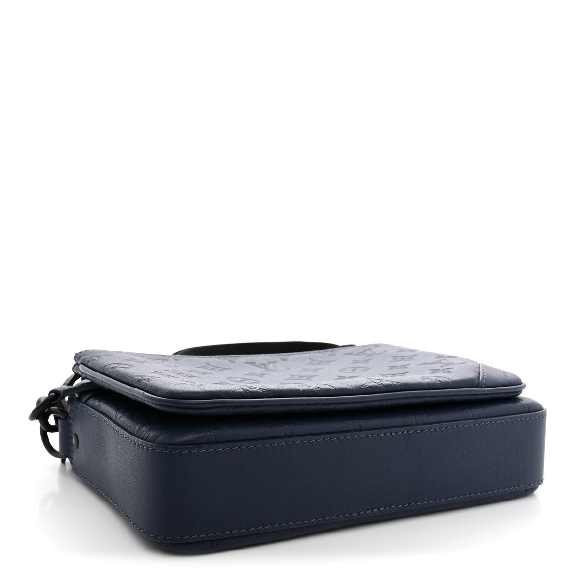 Louis Vuitton Calfskin Monogram Shadow Trio Messenger Navy