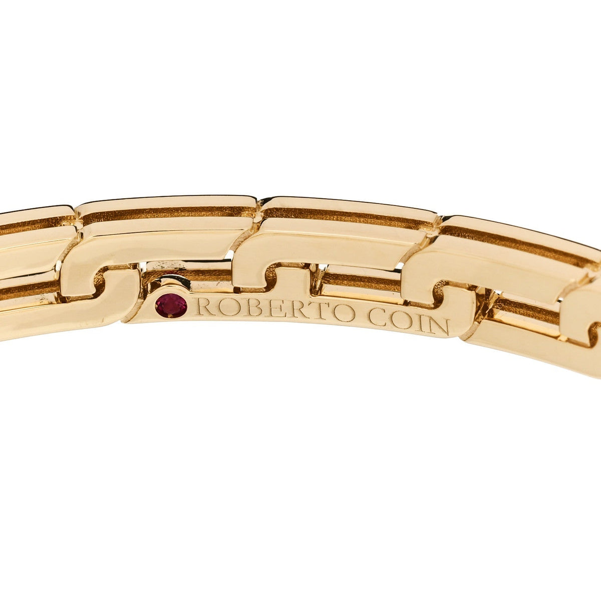 Roberto Coin 18K Yellow Gold Diamond Slim Navarra Bangle Bracelet