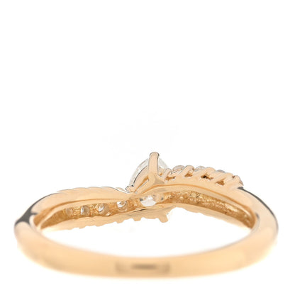 Parker & West 18K Yellow Gold Diamond Pear Cut Ring 52 6