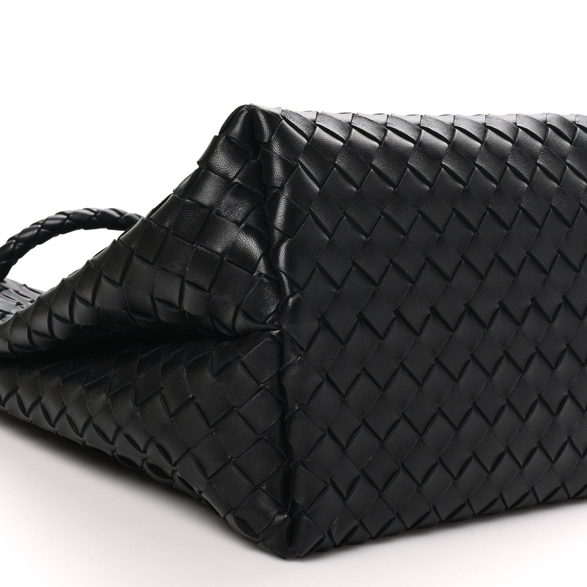Bottega Veneta Nappa Intrecciato Large Andiamo Shoulder Bag Black