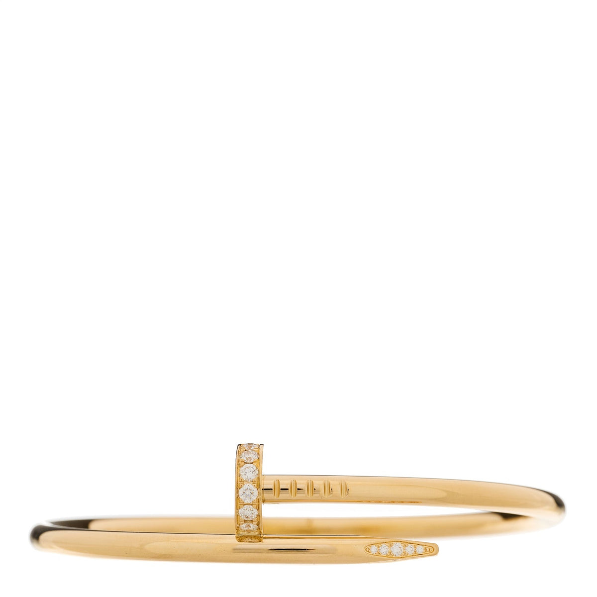 Cartier 18K Yellow Gold Diamond Juste Un Clou Bracelet 17