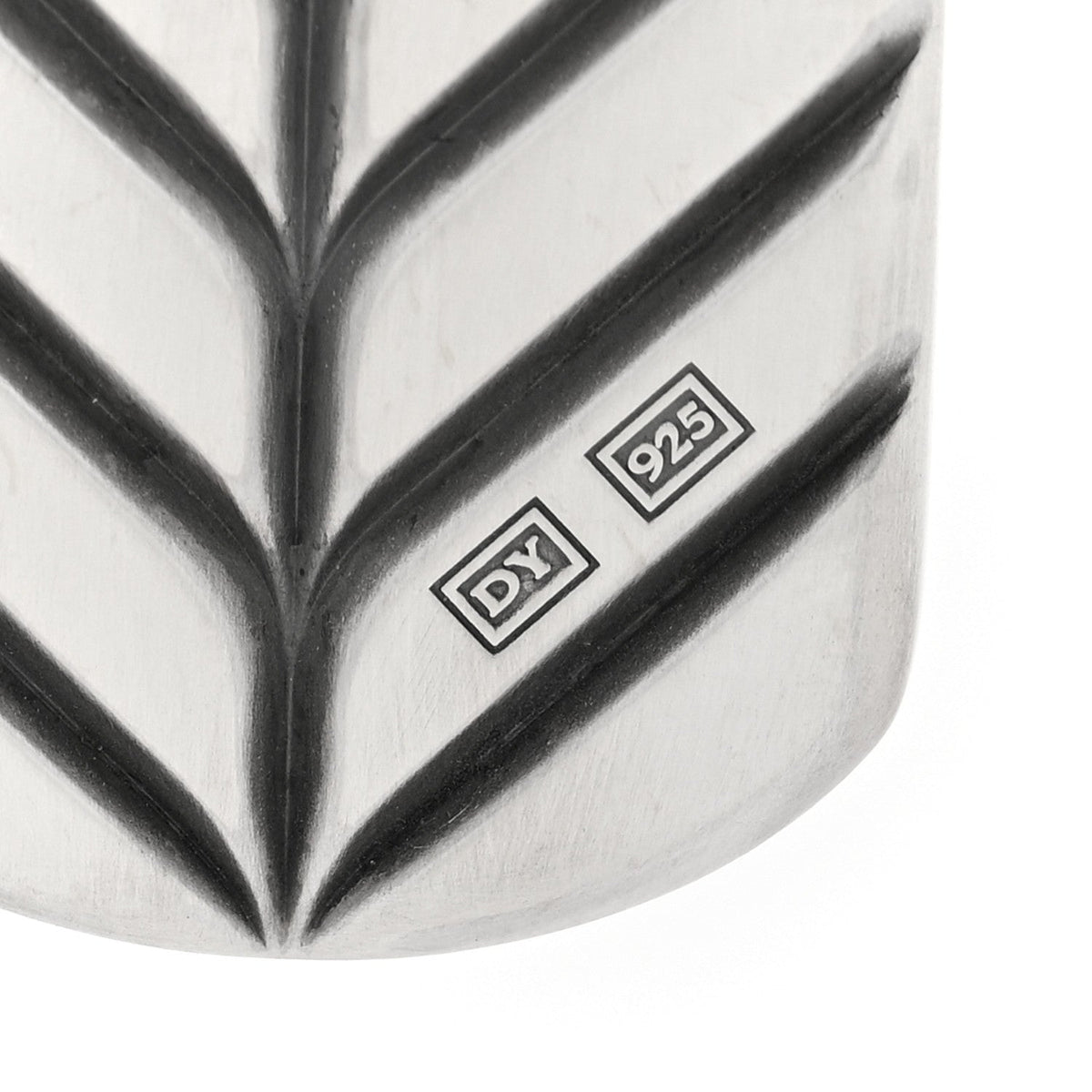David Yurman Sterling Silver Pietersite 42mm Dog Tag Pendant