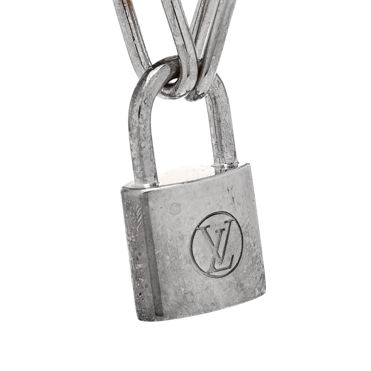 Louis Vuitton Sterling Silver Virgil Abloh Lockit Bracelet Blue Yellow