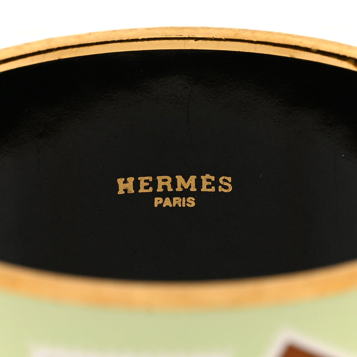 Hermes Palladium Enamel Extra Wide De Passage a Paris Bracelet 65