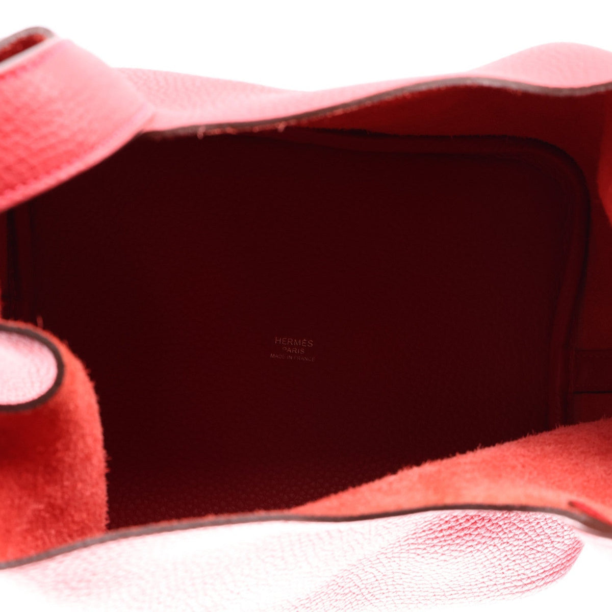 Hermes Taurillon Clemence 22cm Picotin Lock Bag Rouge Casaque