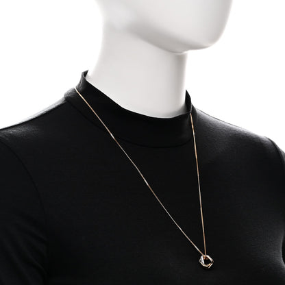 Cartier 18K Tricolor Gold Diamond Trinity Cushion Pendant Necklace