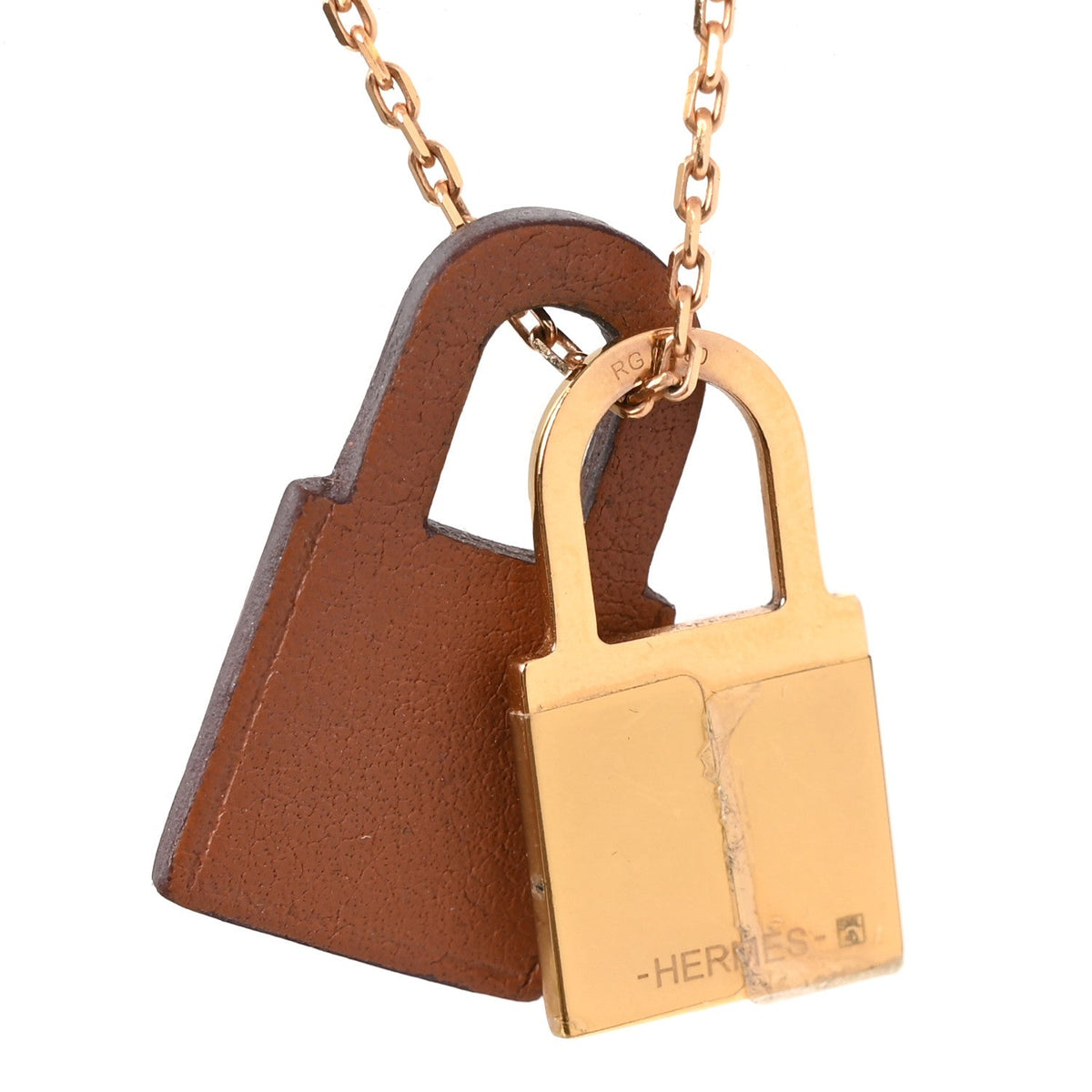 Hermes Swift Small O'Kelly Pendant Necklace Gold