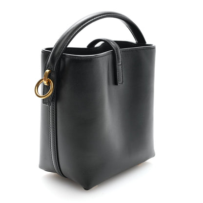 Saint Laurent Shiny Calfskin Le 37 Mini Bucket Bag Black