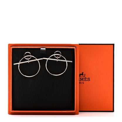 Hermes 18K Rose Gold PM Loop Earrings