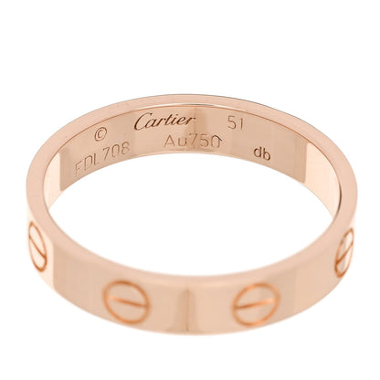 Cartier 18K Pink Gold 3.5mm LOVE Wedding Band Ring 51 5.75