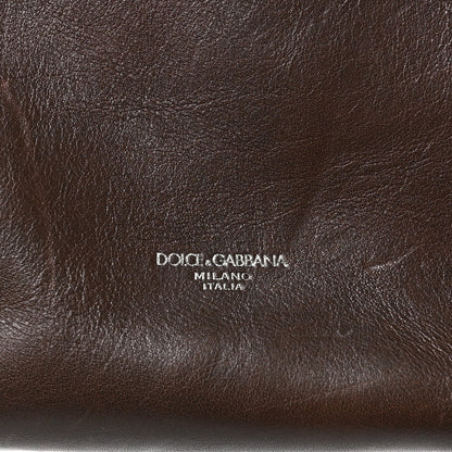 Dolce & Gabbana Tempesta Calfskin Atene Shopping Bag Brown