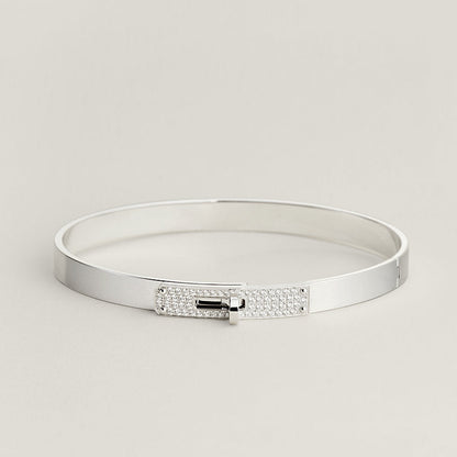 18K Gold Diamonds Hermes Kelly Small Model Bracelet