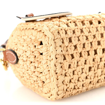 Louis Vuitton Raffia Nano Speedy Natural Tan