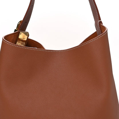 Louis Vuitton Grained Calfskin Low Key Hobo MM Cognac