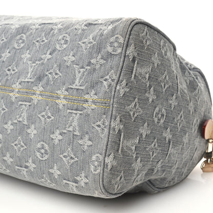 Louis Vuitton Monogram Denim Speedy Soft 30 Washed Gray
