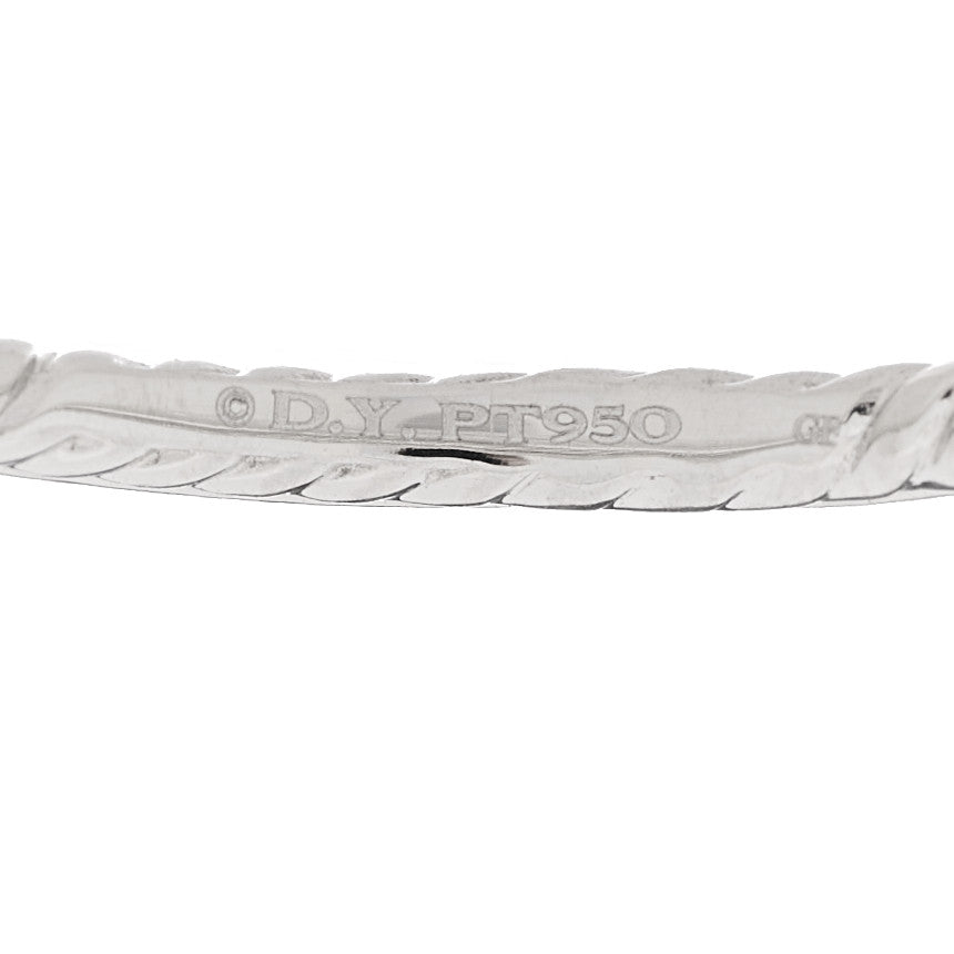 David Yurman Platinum Orange Sapphire 1.85mm Eden Eternity Band Ring
