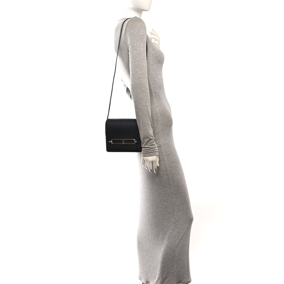 Hermes Evergrain Mini Sac Roulis Black