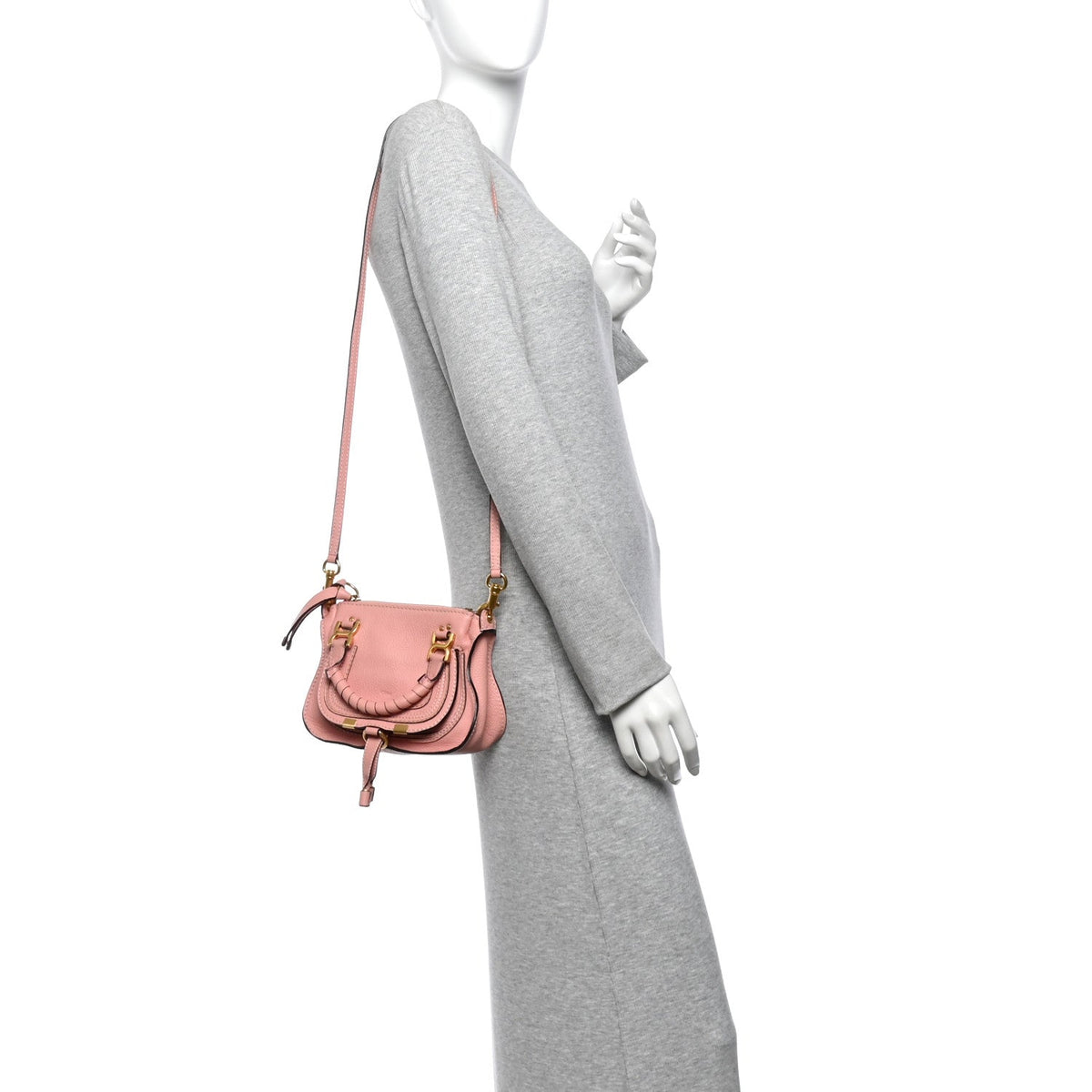 Chloe Calfskin Mini Marcie Satchel Fallow Pink