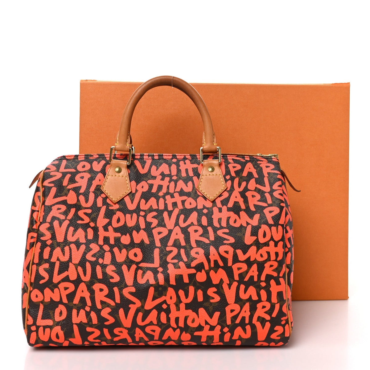 Louis Vuitton Monogram Graffiti Speedy 30 Orange