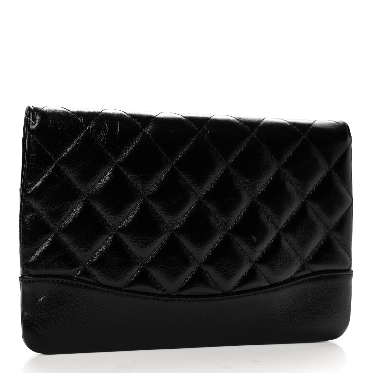 Chanel Shiny Lambskin Quilted 31 Clutch Black