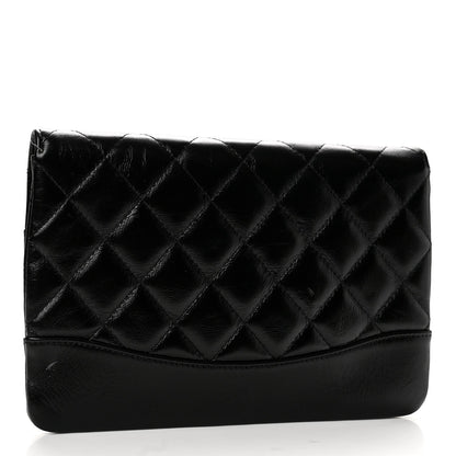 Chanel Shiny Lambskin Quilted 31 Clutch Black