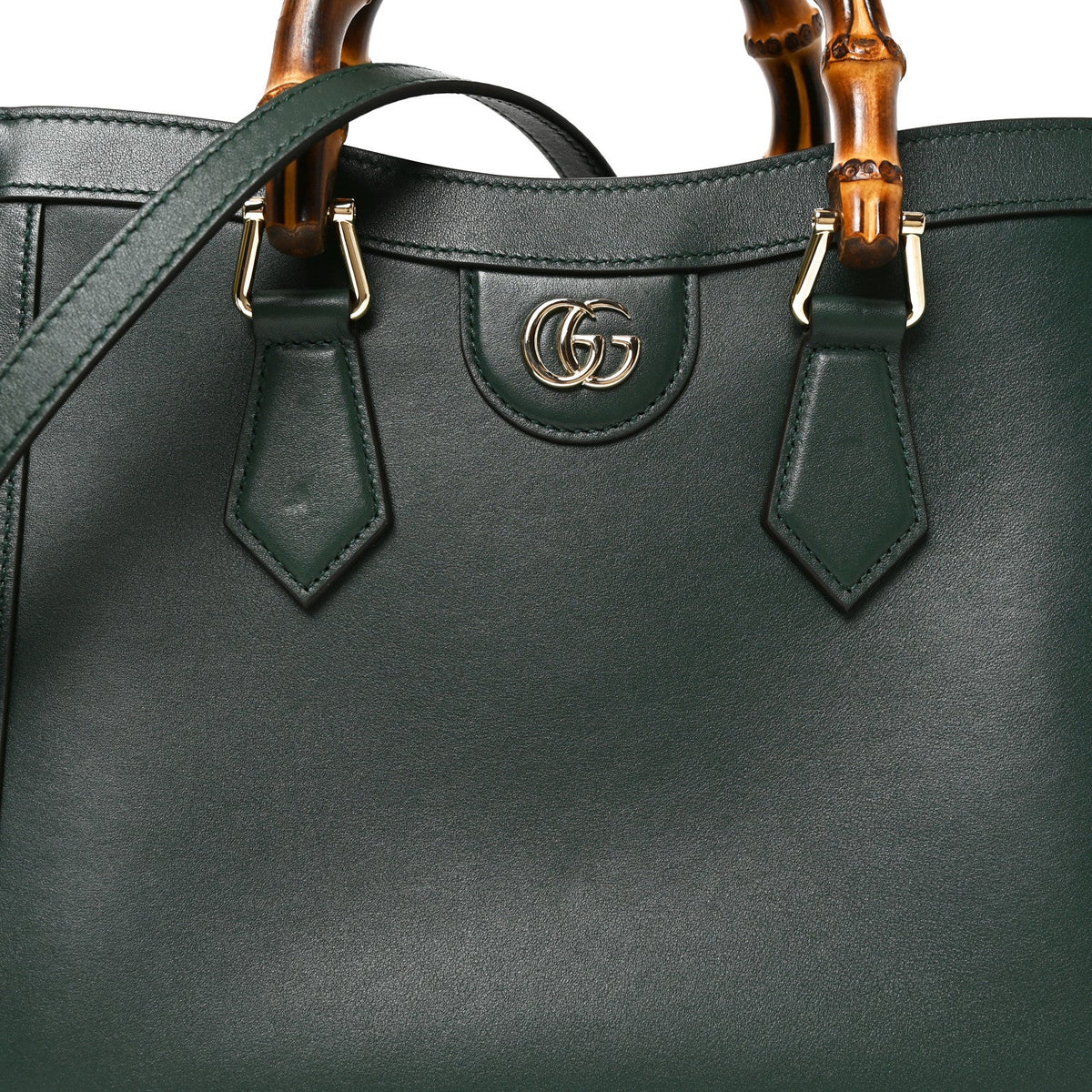 Gucci Sweetbread Calfskin Small Diana Tote Bag Green 1984172