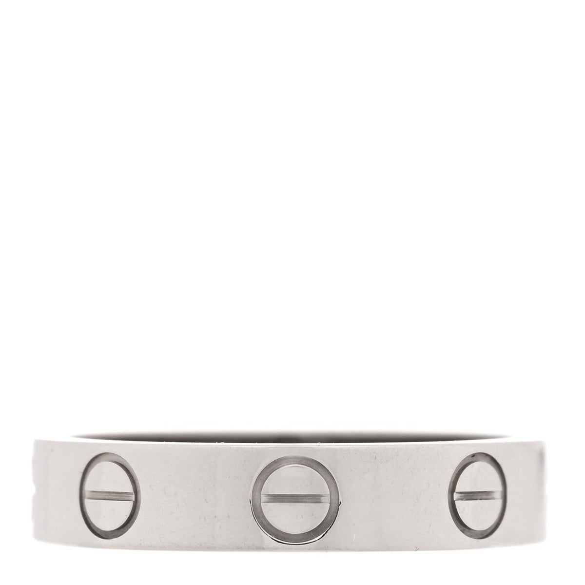 Cartier 18K White Gold LOVE Wedding Band Ring 48 4.5