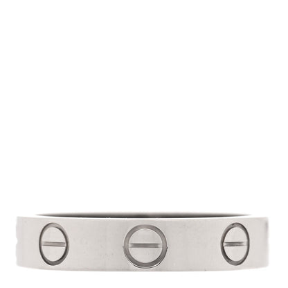 Cartier 18K White Gold LOVE Wedding Band Ring 48 4.5