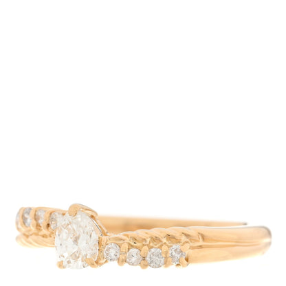 Parker & West 18K Yellow Gold Diamond Pear Cut Ring 52 6