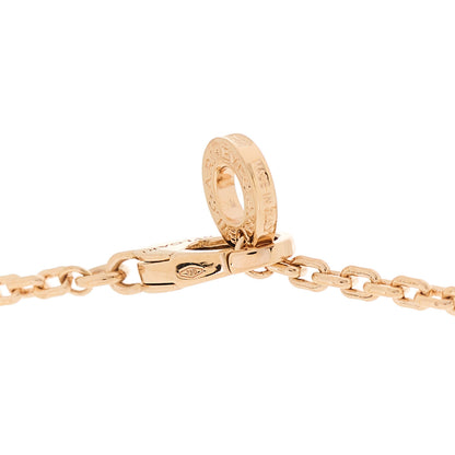 Bulgari 18K Rose Gold Diamond Serpenti Viper Demi Pave Pendant Necklace