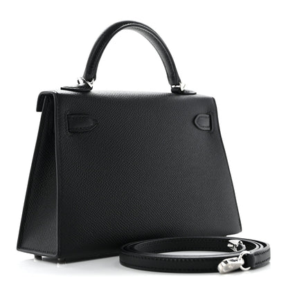 Hermes Epsom Mini Kelly Sellier 20 Black
