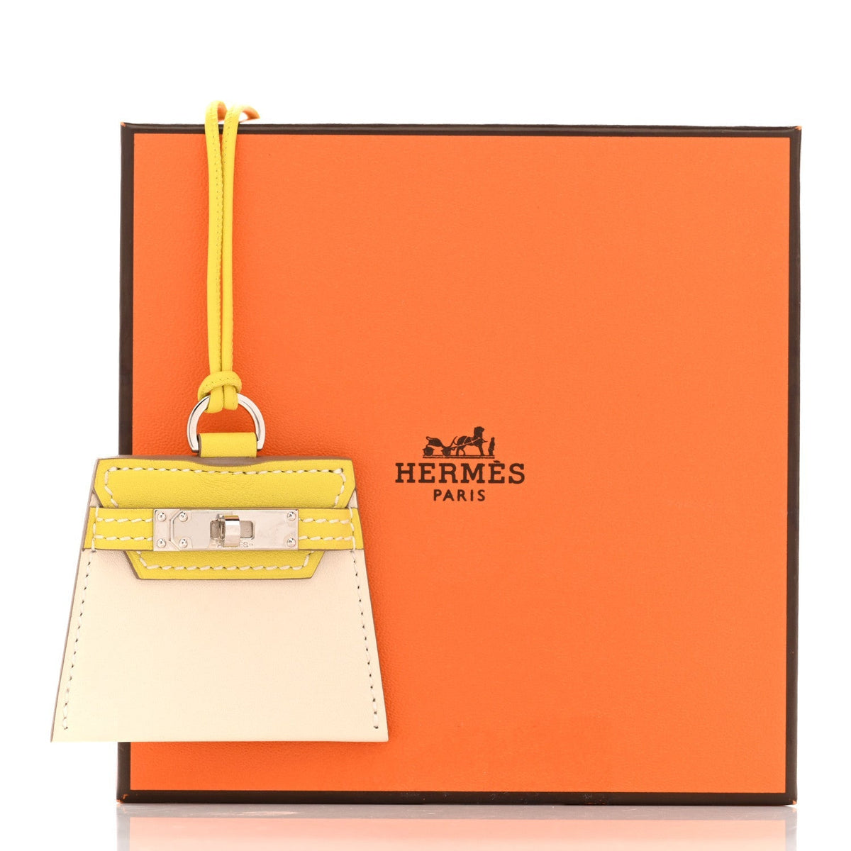 Hermes Swift Monpetit Small Kelly Pendant Necklace Nata Lime